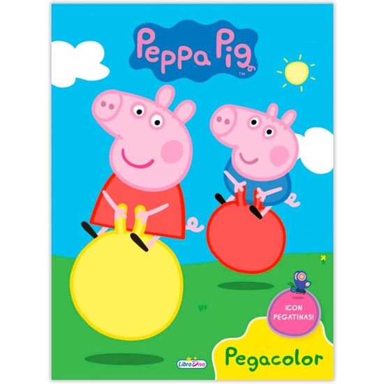PEPPA PIG PEGA Y COLOREA 21X28 image 1