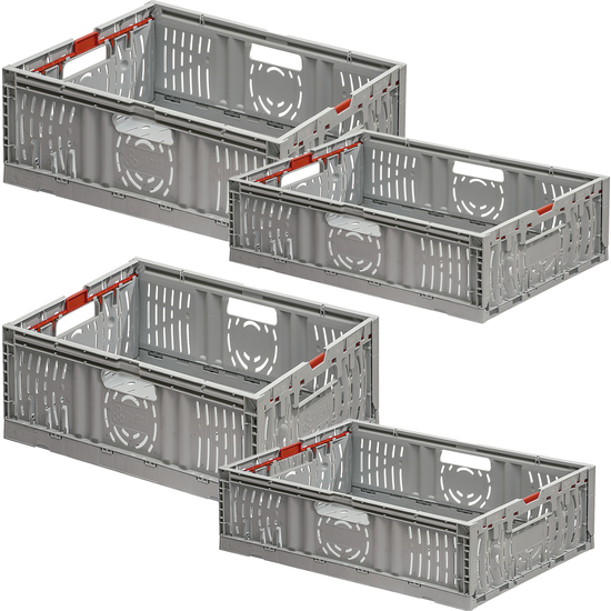 SET DE 4 CAJAS DE ALMACENAMIENTO CALADAS A JUEGO-NEGRAS image 0