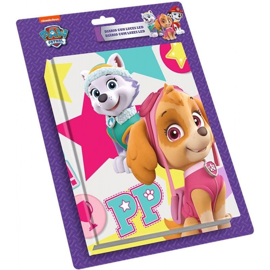 PAW PATROL SKYE DIARIO C/LUCES LED 16X20 image 0