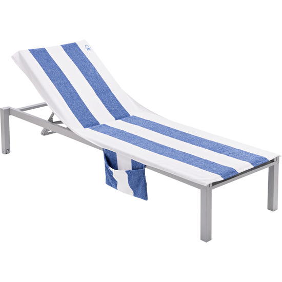 FUNDA DE SILLA DE PLAYA CON ALMACENAMIENTO 70X200+25CM AZUL PICNIC image 0