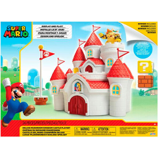 PLAYSET MUSHROOM KINGDOM CASTLE MARIO BROS NINTENDO image 0