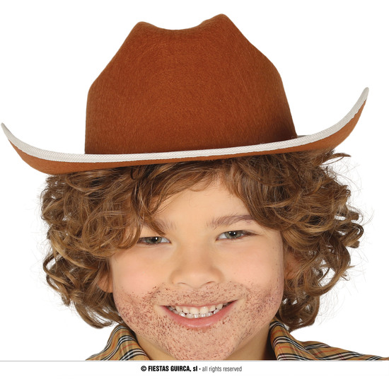 SOMBRERO VAQUERO FIELTRO MARRÓN INFANTIL image 0