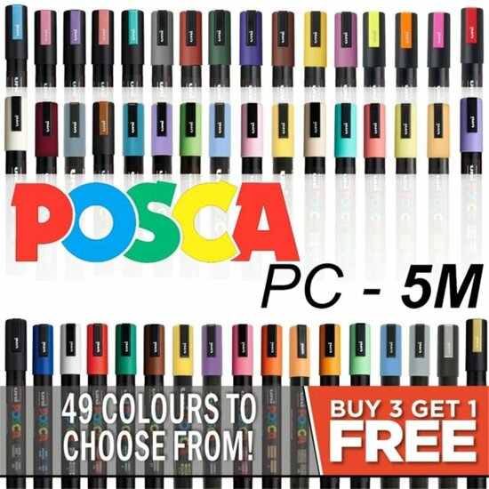 ROTULADOR UNI POSCA PC-5M TAMAÑO - AZUL image 0