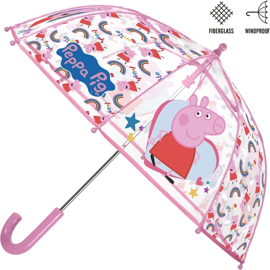 PEPPA PIG PARAGUAS CAMPANA TRANSPARENTE 64 CM image 0