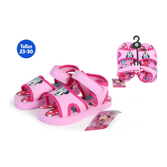 ZAPATILLAS VERANO CON VELCRO MINNIE ROSA TALLA 28 image 0