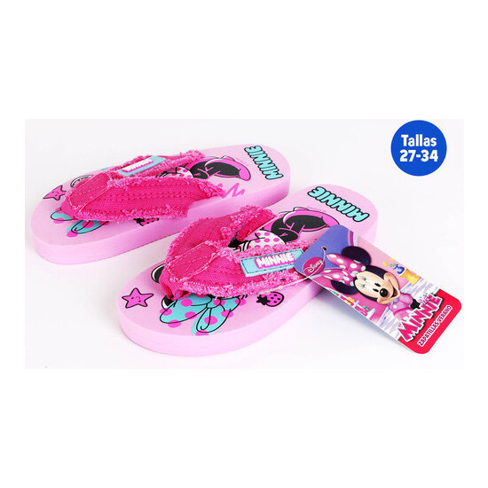 CHANCLAS VERANO PARA NIÑA MINNIE ROSA TALLA 29 image 0