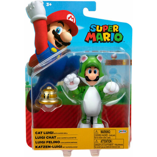 FIGURA LUIGI FELINO SUPER MARIO NINTENDO 10CM image 0