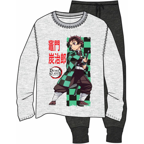 PIJAMA TANJIRO KAMADO DEMON SLAYER KIMETSU NO YAIBA ADULTO image 0