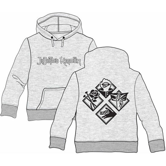 SUDADERA CAPUCHA TECNICAS JUJUTSU KAISEN ADULTO image 0