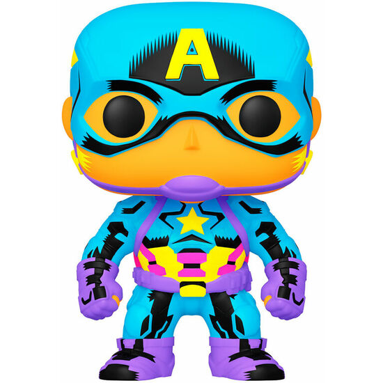 FIGURA POP MARVEL CAPTAIN AMERICA BLACK LIGHT EXCLUSIVE image 0