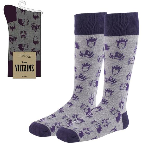 CALCETINES DISNEY VILLANAS DARK GRAY image 0