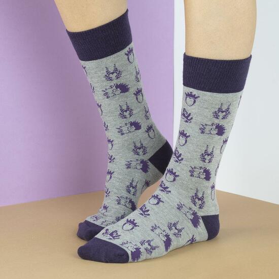 CALCETINES DISNEY VILLANAS DARK GRAY image 1