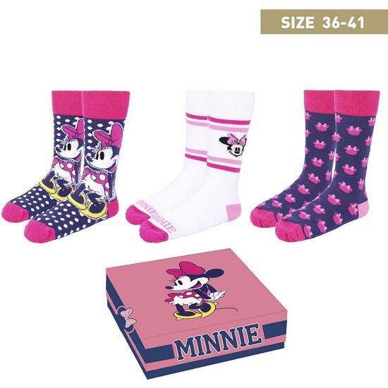 PACK CALCETINES 3 PIEZAS MINNIE SIN COLOR image 0