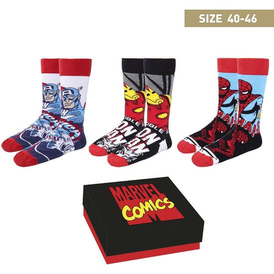 PACK CALCETINES 3 PIEZAS MARVEL MULTICOLOR image 0