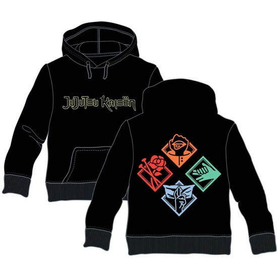 SUDADERA CAPUCHA TECNICAS JUJUTSU KAISEN ADULTO image 0