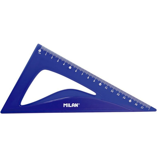 JUEGO DIBUJO MILÁN FLEXIBLE AZUL 4 PIEZAS REGLA 30 image 3