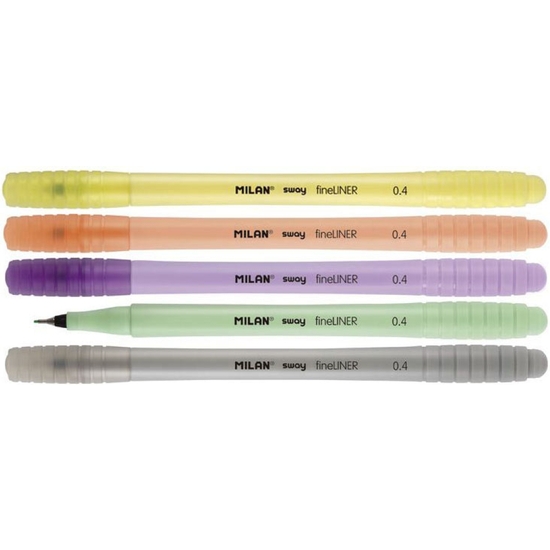 ESTUCHE 5 ROTULADORES FINELINER 0,4 MM PASTEL MILÁN image 1