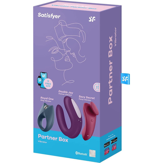 SATISFYER PARTNER BOX 3 - DOUBLE JOY + SEXY SECRET + ROYAL ONE image 1