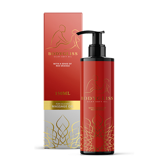 BODYGLISS - MASSAGE COLLECTION SILKY SOFT OIL RED ORANGE 150 ML image 1