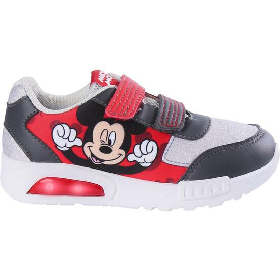 DEPORTIVA SUELA PVC CON LUCES ELÁSTICOS MICKEY RED image 0