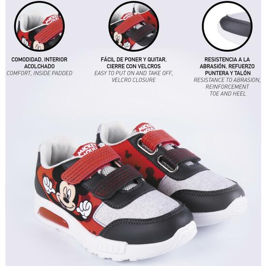 DEPORTIVA SUELA PVC CON LUCES ELÁSTICOS MICKEY RED image 4