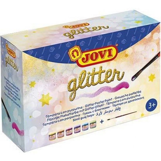 CAJA 6 TEMPERA GLITTER JOVI 55 ML SURT image 0