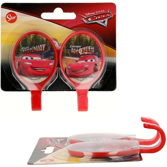 CARS BLISTER 2 PERCHAS ADHESIVAS 4,5X8CM image 0