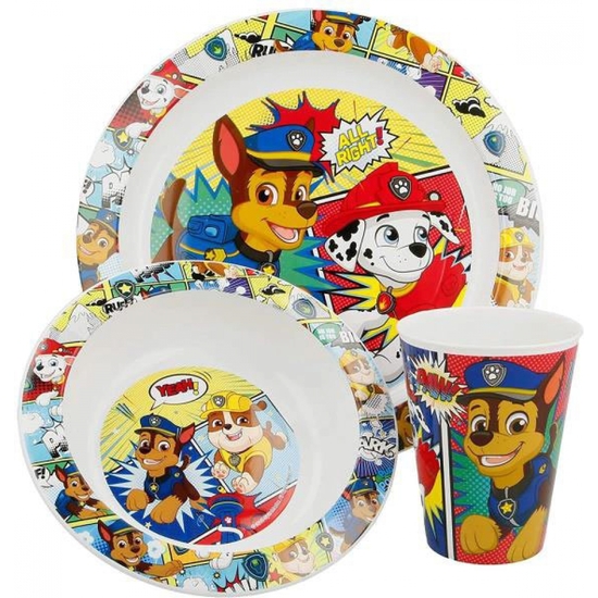 PATRULLA CANINA VAJILLA 3 PIEZAS MICROONDAS image 0
