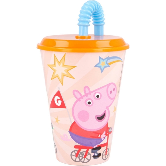 PEPPA PIG VASO PAJITA 430 ML image 0