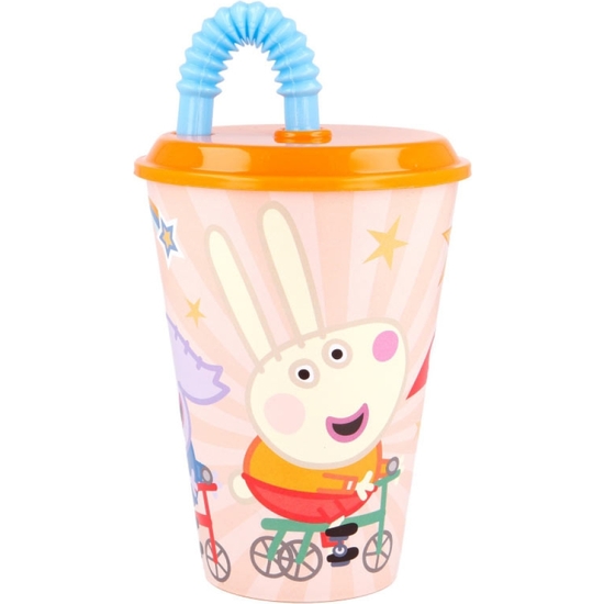 PEPPA PIG VASO PAJITA 430 ML image 1