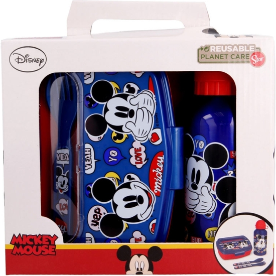 MICKEY SET SANDWICHERA BOTELLA+CUBIERTOS image 0