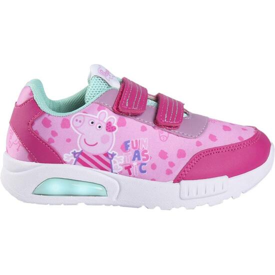 DEPORTIVA SUELA PVC CON LUCES ELÁSTICOS PEPPA PIG PINK image 0