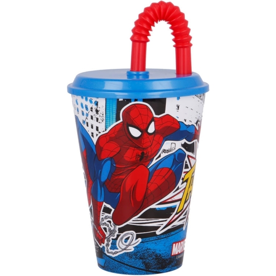 SPIDERMAN VASO PAJITA 430 ML image 1