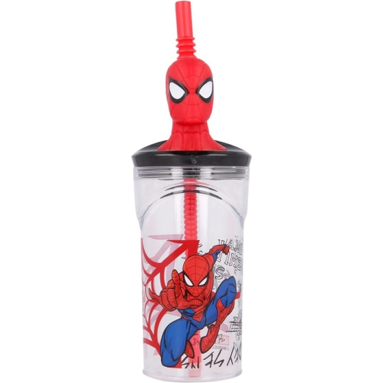 SPIDERMAN VASO PAJITA FIGURA 3D 360 ML image 0