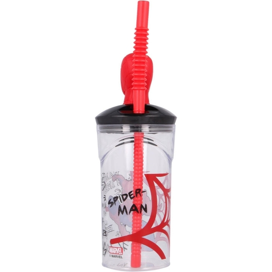 SPIDERMAN VASO PAJITA FIGURA 3D 360 ML image 1