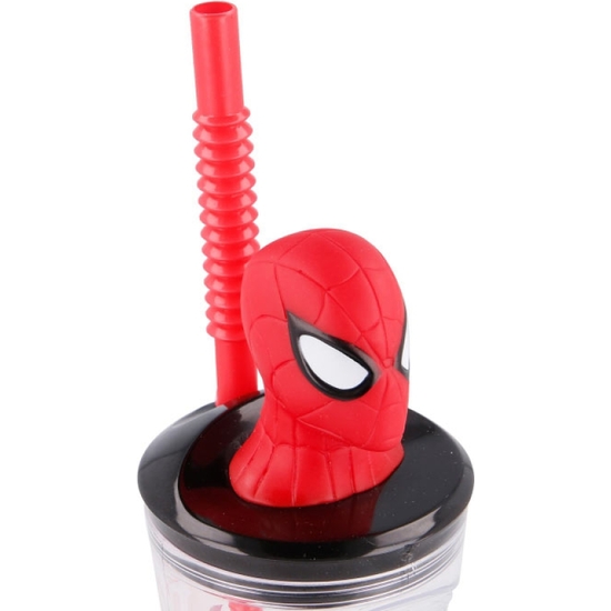 SPIDERMAN VASO PAJITA FIGURA 3D 360 ML image 2