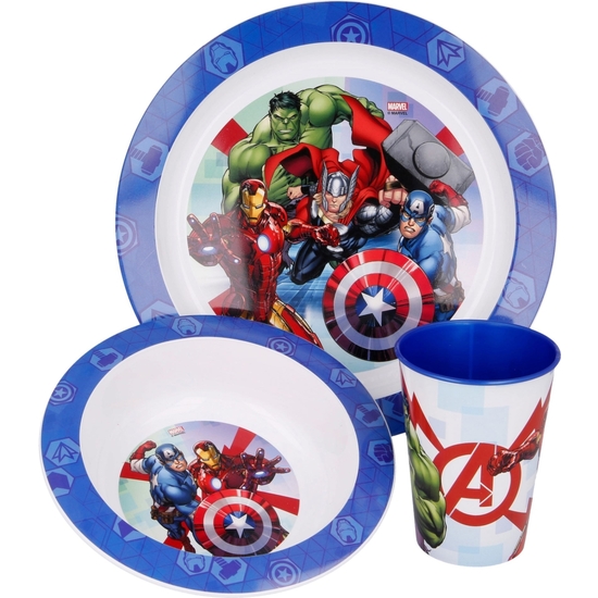 AVENGERS VAJILLA 3 PIEZAS MICROONDAS image 0