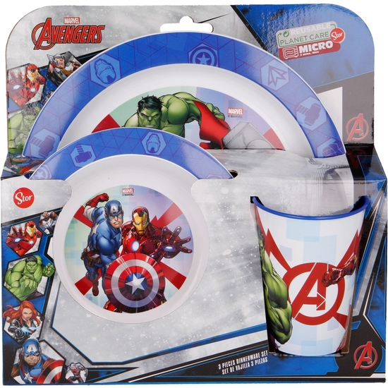AVENGERS VAJILLA 3 PIEZAS MICROONDAS image 1