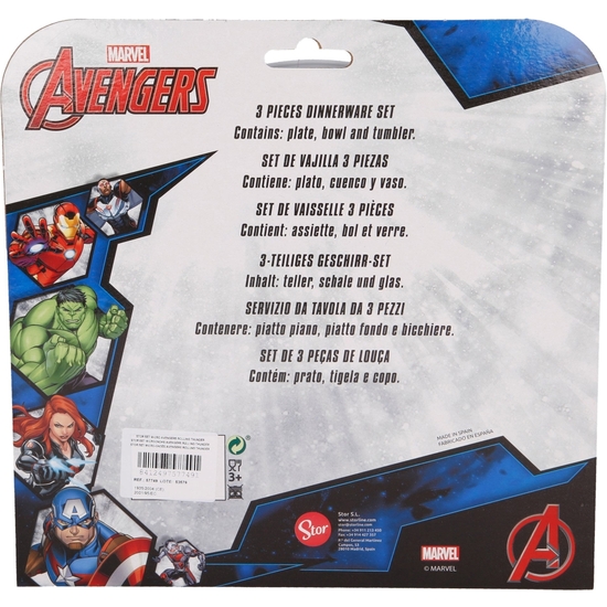 AVENGERS VAJILLA 3 PIEZAS MICROONDAS image 2