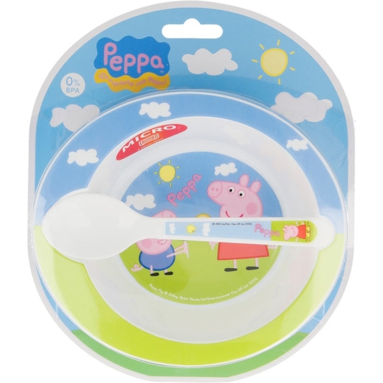 PEPPA PIG SET CUENCO+CUCHARA MICROONDAS image 0