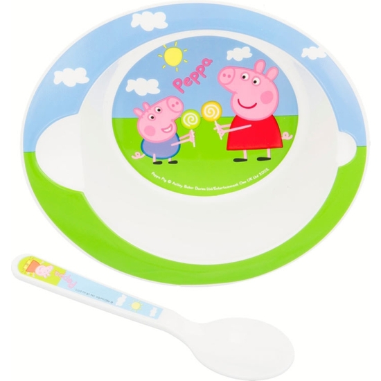 PEPPA PIG SET CUENCO+CUCHARA MICROONDAS image 1