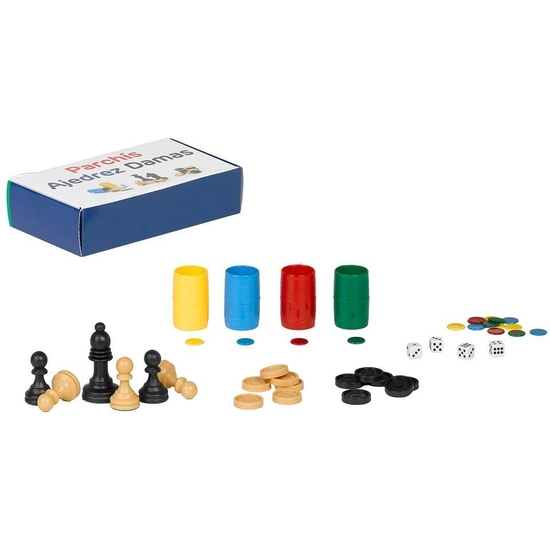 PARCHIS-AJEDREZ-DAMAS 33CM ACCESORIOS image 1