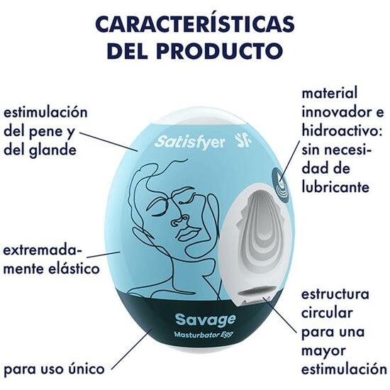 SATISFYER MASTURBATOR EGG SET - SAVAGE - 3PCS image 3
