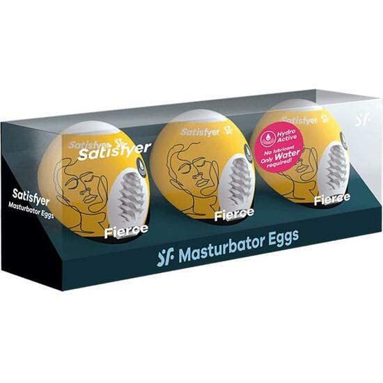 SATISFYER MASTURBATOR EGG SET - FIERCE - 3PCS image 0