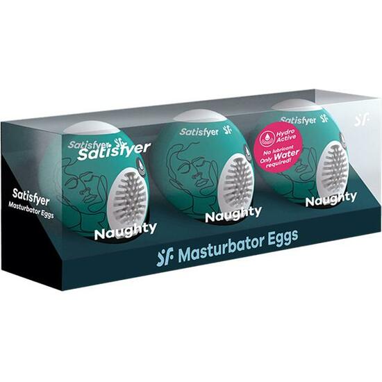 SATISFYER MASTURBATOR EGG SET - NAUGHTY - 3PCS image 0