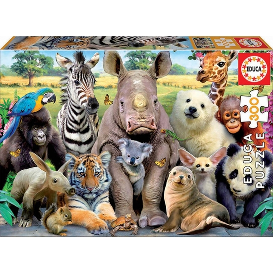 PUZZLE EDUCA 300 PZAS ANIMALE FOTO CLASE image 0