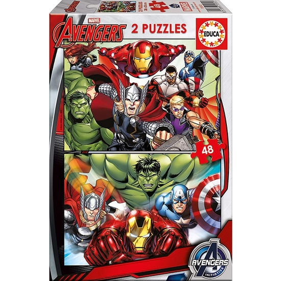 AVENGERS PUZZLE DOBLE 2X48 PZAS image 0