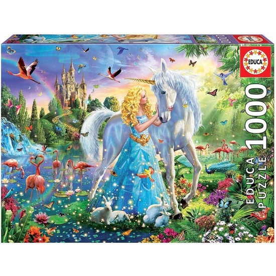 PUZZLE EDUCA 1000PZ PRINCESA UNICORNIO image 0