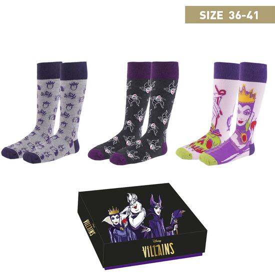 PACK CALCETINES PACK X3 DISNEY VILLANAS SIN COLOR image 0