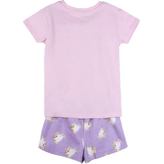 PIJAMA CORTO SINGLE JERSEY PUNTO PRINCESS PINK image 1